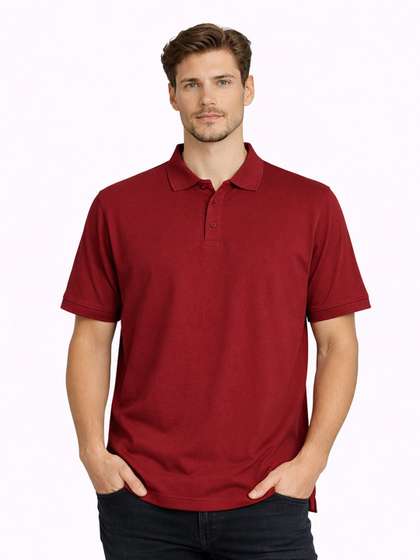 RuledBySun Men Polo Collar T-shirt