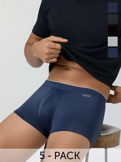 XYXX Men Solid Pack
                        Of 5 Uno IntelliSoft Micro Modal Trunk