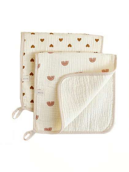 Teri Beri Infants Set Of
                    2 Printed 4 layers Baby Burp Cloth