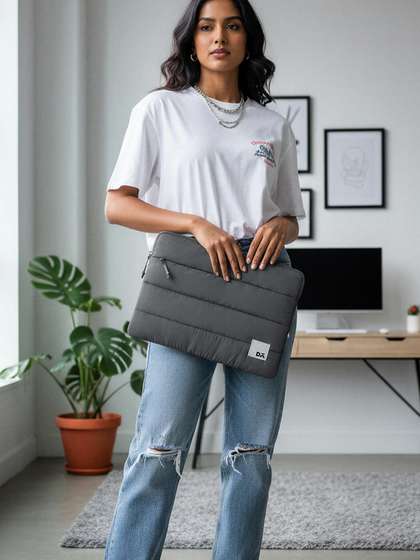 DailyObjects Unisex
                        Slate Gray Stria Laptop Sleeve