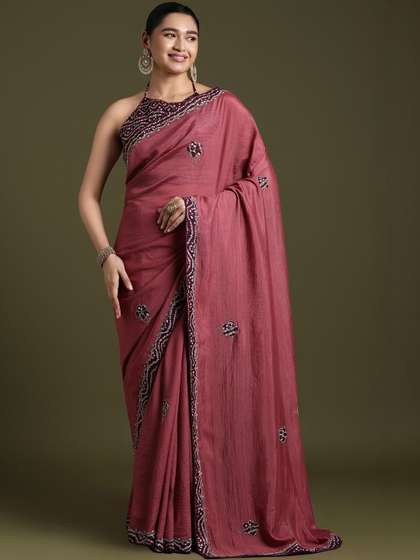 Sangria Embroidered
                        Saree with Blouse Piece