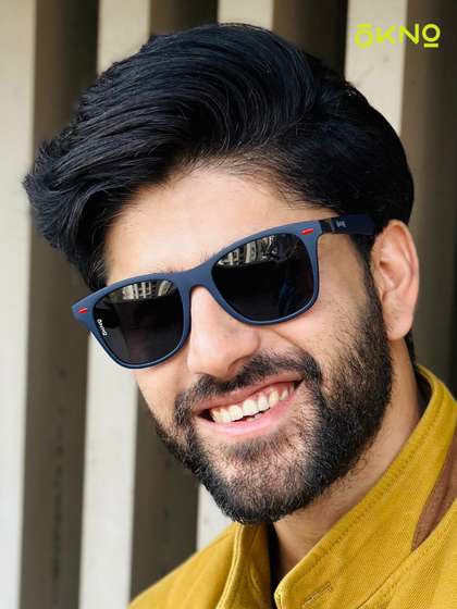 OKNO Polarised and
                        UV Protected Lens Unisex Black Medium Square
                        Sunglasses