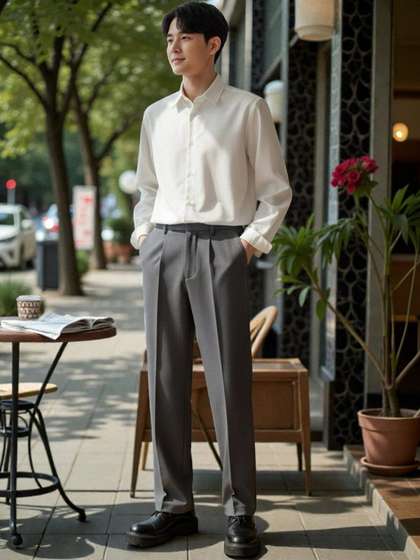 Kotty Linen Cotton
                        Straight Fit Pants Trousers