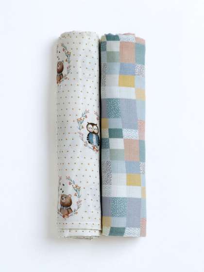 cocoon care Set Of 2
                    Breathable Printed Swaddle