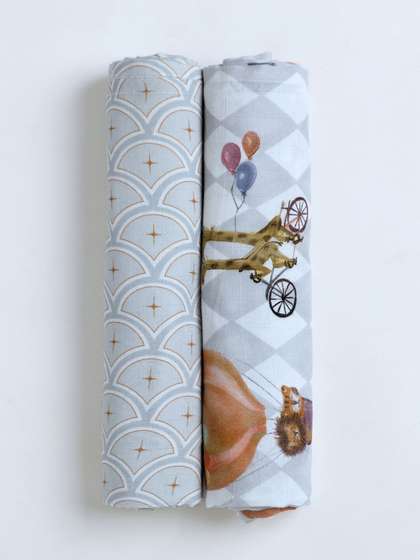 cocoon care Set Of 2
                    Breathable Printed Swaddle