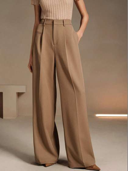 Chemistry s
                        High-waist Wide-leg Formal Trousers