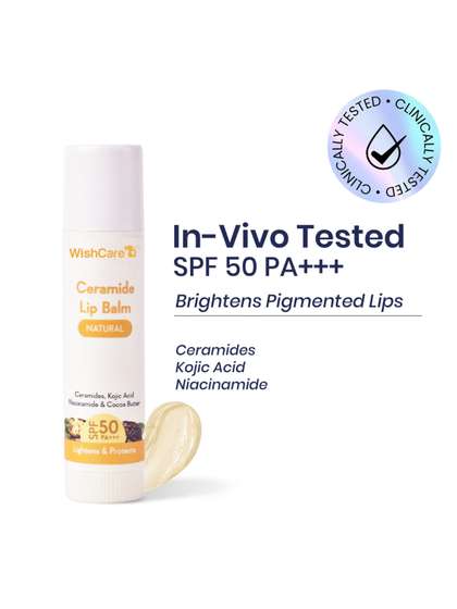 WishCare Ceramide
                          Lip Balm SPF50 PA+++ for Women & Men - 5g