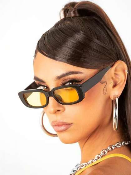 EYMEN I Women Yellow
                    Sunglasses with UV Protected Lens