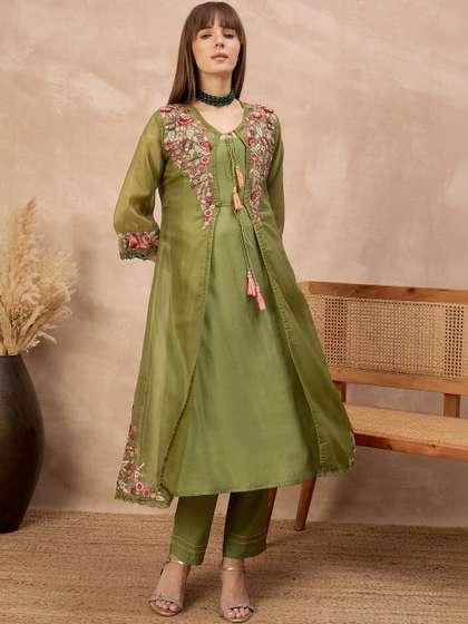all about you Women
                        Regular Pure Cotton Kurta with Trousers
