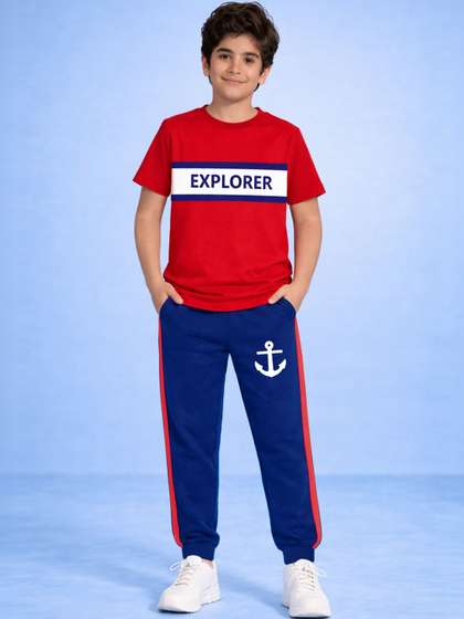 YK X Trampoline Boys
                    Printed T-shirt And Joggers