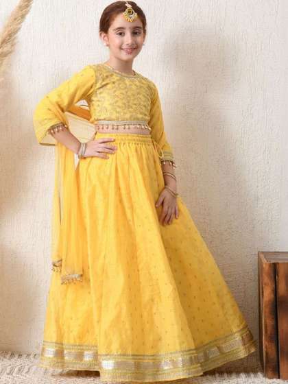 KATRODIYA ENTERPRISE
                    Girls Embellished Sequinned Ready to Wear Lehenga
                    & Blouse With Dupatta