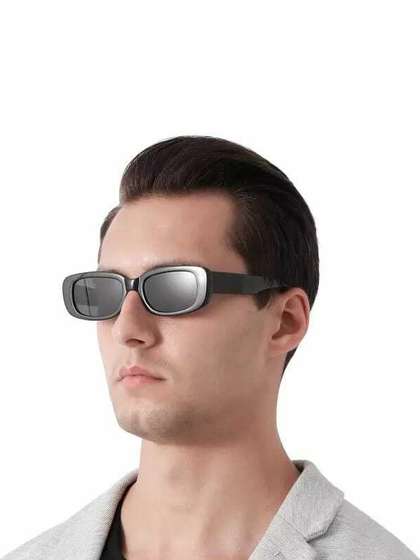 EYMEN I Unisex Black
                    Sunglasses with UV Protected Lens