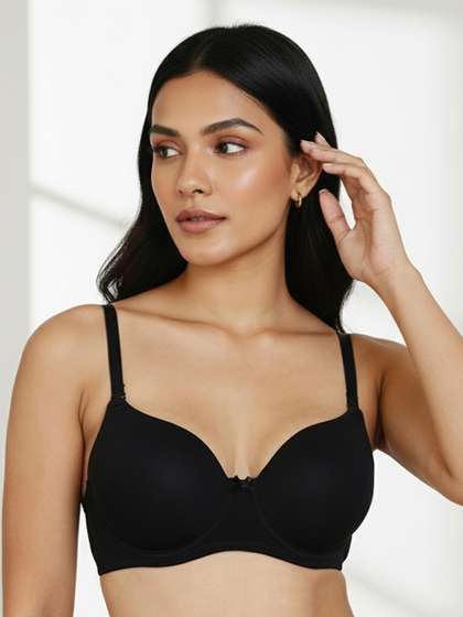 Zivame Black Solid
                      Underwired Lightly Padded T-shirt Bra
                      ZI1135COREBLACK