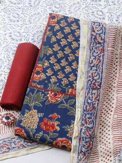Meena Bazaar Printed
                        Unstitched Dress Material