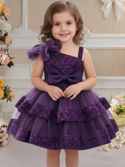 YK Embellished
                    Embroidered Net Fit & Flare Dress