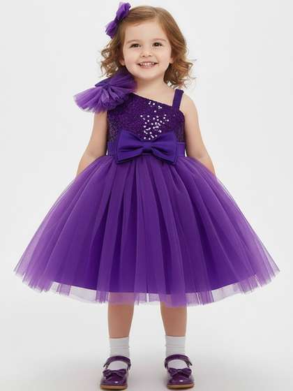 YK Embellished
                    Embroidered One Shoulder Satin A-Line Dress