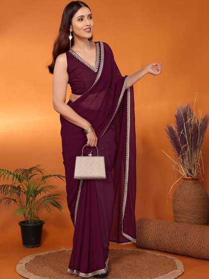 Sangria
                          Embellished Bordered Sarees