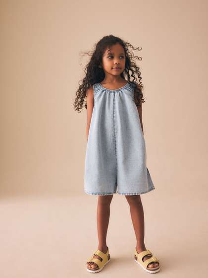 NEXT Girls Pure Cotton
                      Basic Jumpsuit