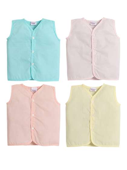 Little Angels
                        Newborn Baby Pack of 4 Cotton Sleeveless Top