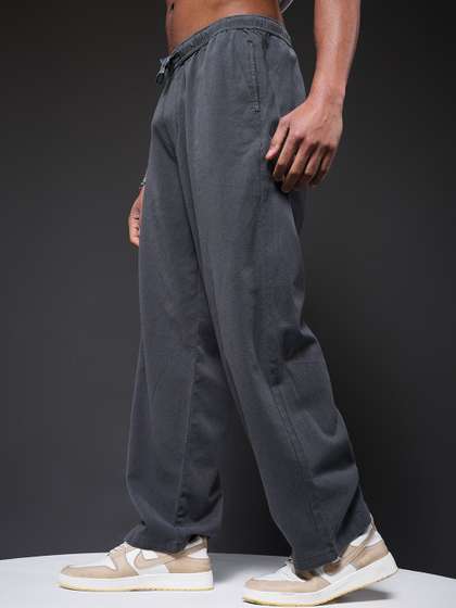 PRONK Cotton
                          Mid-Rise Straight Lounge Pants