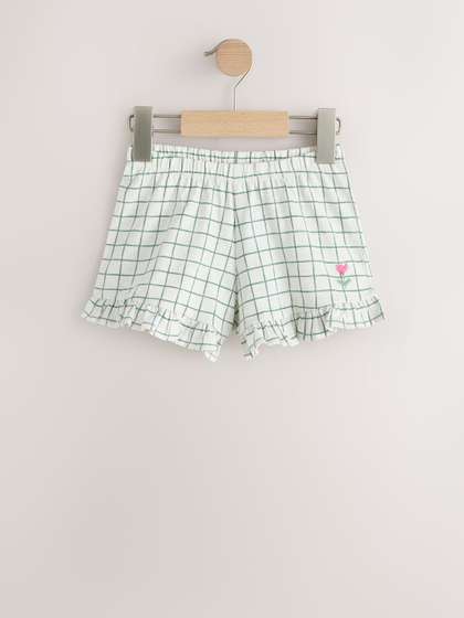 NEXT Girls Checked Pure
                    Cotton Shorts