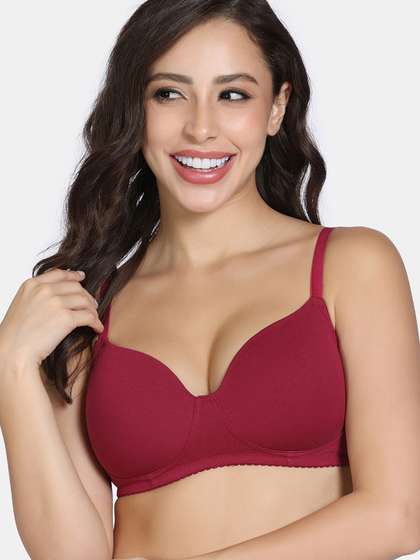 Zivame Women Medium
                        Coverage Lightly Padded Non Wired Cotton T-Shirt
                        Bra