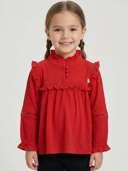 HERE&NOW Girls Red
                    Viscose Rayon Tops