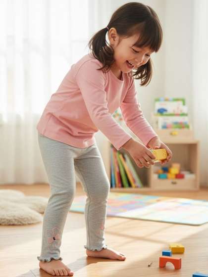 SALTY PUMPKIN Girls
                    Cotton Solid Leggings