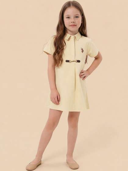 U.S. Polo Assn. Kids
                    Girls Shirt Above Knee Dress