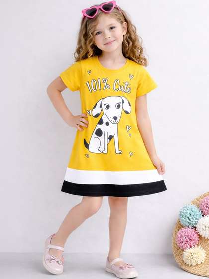 YK Girls Printed
                      Nightdress