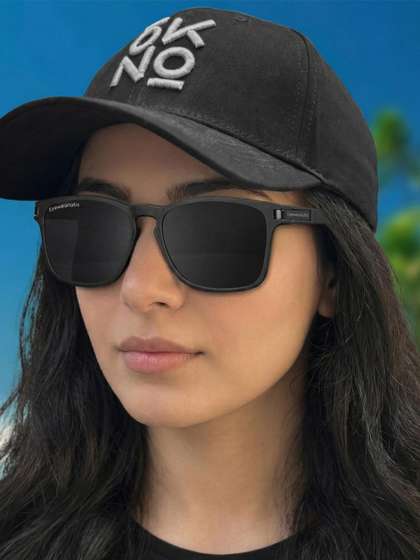 Eyewearlabs
                          Polarised and UV Protected Lens Unisex Black
                          Square Sunglasses