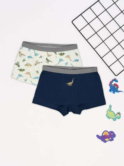 Pantaloons Junior Boys
                      Pack of 2 Cotton Assorted Printed Trunks