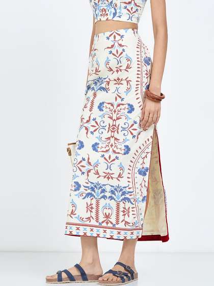 AKKRITI BY
                        PANTALOONS Women Cotton Skirts