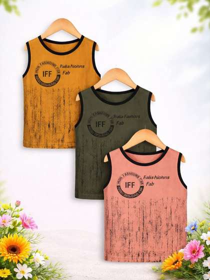 Sandoll Pack of 3
                    Printed Cotton Tank