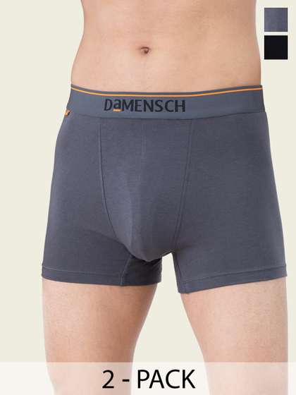 DAMENSCH Men Pack Of
                        2 Solid Anti Bacterial Trunk
                        DAM-CTS-T-CCD-BKN-PACK-2