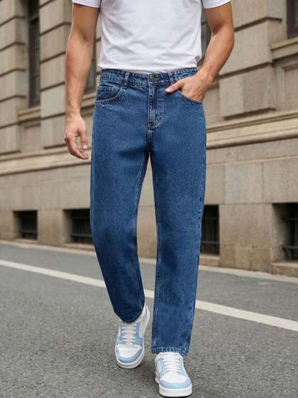 Urbano Fashion Men
                        Relaxed Fit Mid-Rise Heavy Fade Jeans