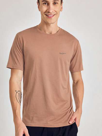 Pepe Jeans Round
                          Neck Cotton T-Shirt