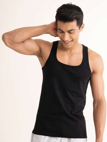 DAMENSCH Men Solid
                          Cotton Anti-Microbial Innerwear Vest