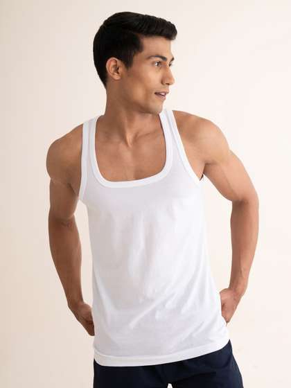 DAMENSCH Men White
                        NEO-Cotton ANTIBACTERIAL Innerwear Vest