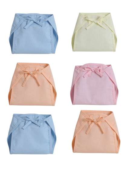 Little Angels Pack of 6
                    Tie-Ups Assorted Cotton Blend Basic Briefs