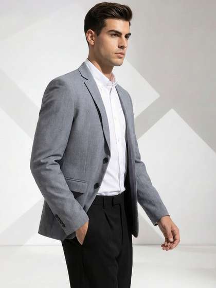 INVICTUS
                      Single-Breasted Slim Fit Formal Blazer