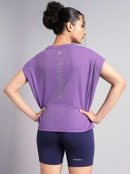CULT Women's Short
                        Sleeves Round Neck Self Design T- shirt