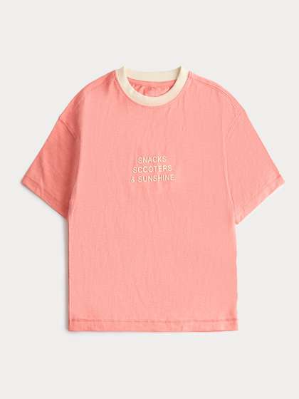 Marks & Spencer
                      Pure Cotton Snacks Scooters Slogan T-Shirt