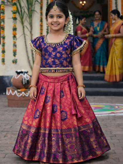 Ethzy Girls Ready
                          to Wear Lehenga &