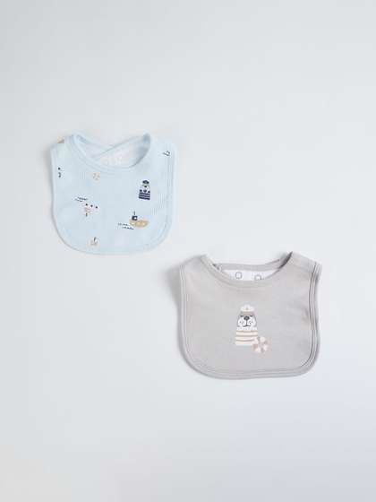 Juniors by Babyshop
                    Infant Boys Pack Of 2 Printed Bibs