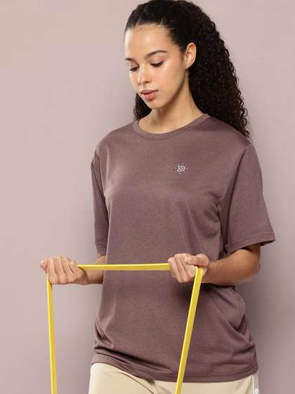 DILLINGER Women
                        Solid Round Neck Oversized T-shirt