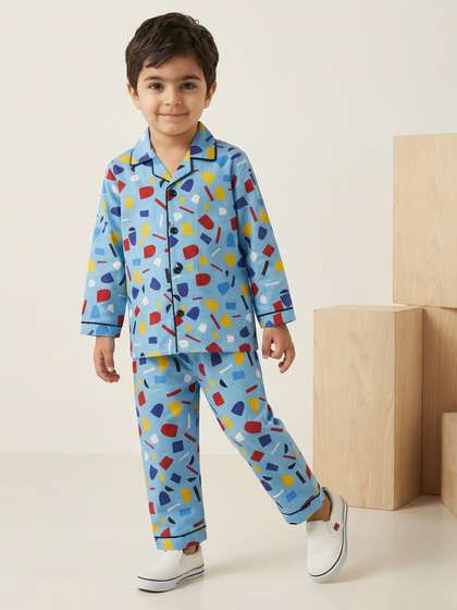 CLAP Boys Printed Cotton
                    Night Suit