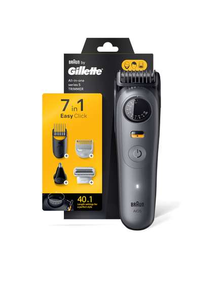 Gillette Series 5 AIO
                    Trimmer with 7 Attachments + 40 Length Settings -
                    Black