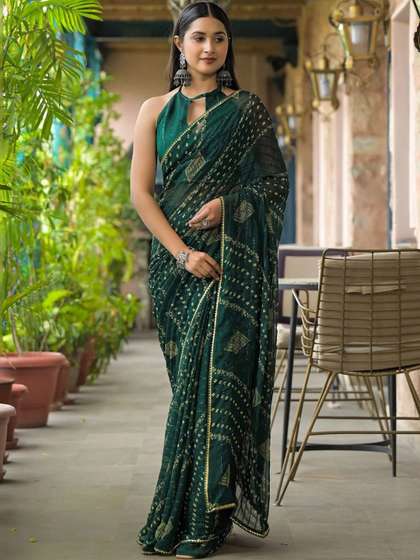 Sangria Woven Design
                        Bandhani Sarees Blouse Piece