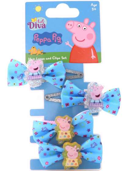 Lil Diva Set of 4
                    Printed Tic Tac Hair Clips